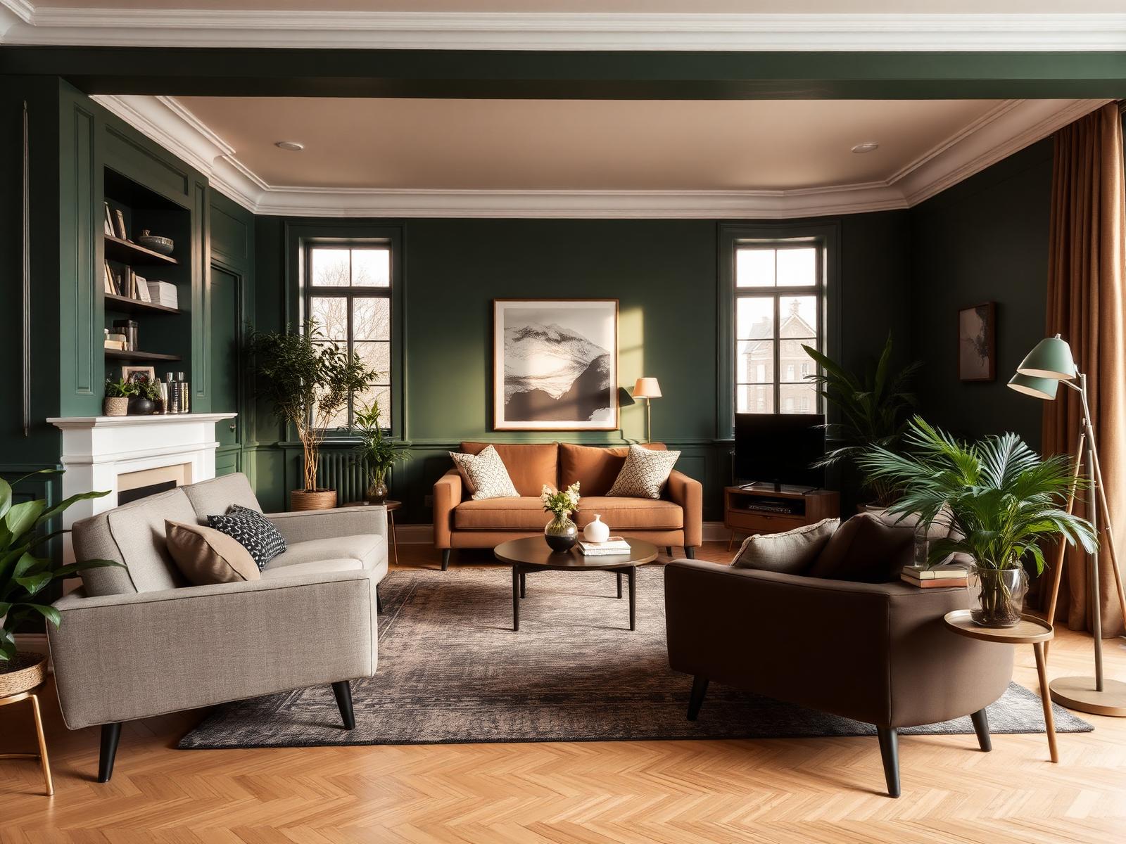 Elegant, professionally styled short-let living room